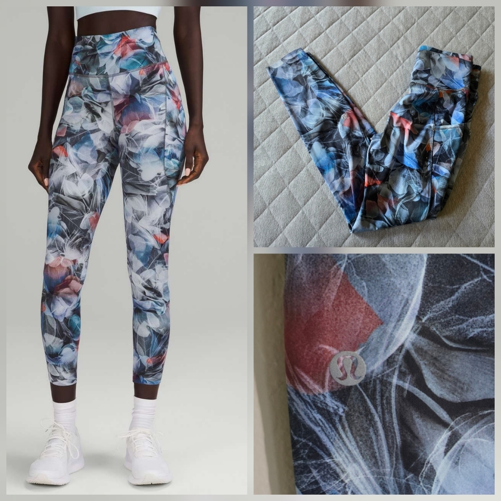 Lululemon Fast and Free High Rise Leggings Size 4 25" inseam Pockets